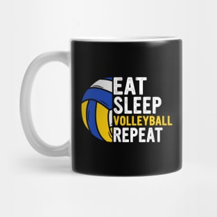 Eat Sleep Volleyball Repeat Funny Volleyball Players Boys Mug